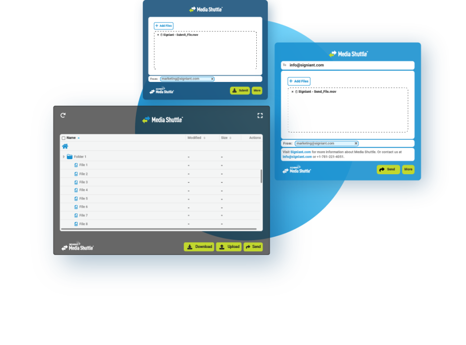 screenshot of Media Shuttle